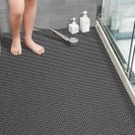 Style Banyo Duş Havuz Yeni Petek Paspas Kaydırmaz Pvc Paspas - Gri - 90 x 4,5 mt