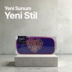 Style Kabartmalı Kalp Desenli Mor Kumaş Kalem Çantası
