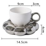 Stylea-Pembe 301-400 ml 2 Adet/takım Seramik Kahve Kupalar Iskandinav Fincan Ayçiçeği Tabağı ile Süt Çay Bardağı Tepsi ile Doğum Günü Yeni Yıl Hediyeleri Masa Dekorasyonu (Yurt Dışından) - 1 Adet - Renkli - 1 lt