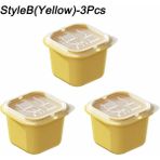 Styleb (Sarı)-3 Adet Mini Buz Küpü Makinesi Kare Buz Hokeyi Kalıbı Kaşık Jöle Puding Yoğurt Buz Küpü Tepsi Kutusu Dondurma Makinesi Aracı Mutfak Gadget (Yurt Dışından) - Ice Cream Tubs - Renkli