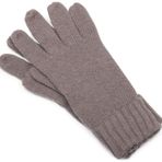 styleBREAKER Klasik eldiven, sıcak örgü eldiven, çift bel, tek renkli, üniseks, parmak eldiveni, kış 09010005, Granit, S-M