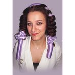 Stylish&Beauty Stylishbeauty - Isısız Saç Şekillendirme Seti Lila - Saç Sosisi Ipek Saten Toka 3'lü