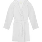 Stylishome Kapşonlu Müslin Çocuk Bornozu - Beyaz - 7 - 8 Yaş
