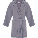 Stylishome Kapşonlu Müslin Çocuk Bornozu - Gri - 3 - 4 Yaş