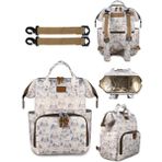 Stylo Paris Anne Bebek Bakım Sırt Çantası 42x28x16 cm Fitalatsız Su Geçirmez Termal Bölmeli Baykuş Desen - Krem