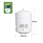 Su Arıtma Cihazı Tankı - Vana Dahil-Antibakteriyel-3,2 Galon -12 Litre