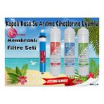Su Arıtma Filtre Seti -Inline Set Lg Membran (En İyi Fiyatlı Set) (Krem)