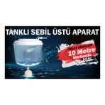 Su Arıtma Hazneli Sebil Üstü Aparat 10 mt Hortum ve Bağlantı Parçaları Dahil (Beyaz)