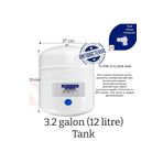Su Arıtma Tankı 12LT Tüm Cihazlara Uyumlu, NSF Onaylı, Paslanmaz Çelik Tank, Antibakteriyel