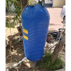 Su Basıncı Tankı, Sulama Yağmurlama Sistemi için 15-60 Galon Bahçe Basınçlı Tank, Evde Kullanım için PE Kuyu Pompa Tankı, Fittingsli Basınçlı Su Deposu (200L/53Gal - 45X130cm)