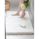 Su Emici Banyo Ayak Halısı Havlusu Pofuduk Kaymaz Yıkanabilir Tüylenmez 40 X 60 Beyaz