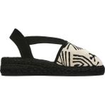 Su Espadril Kastamonu Taş Baskı Kadın Espadril Sandalet - Siyah