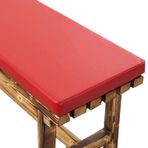 Su geçirmez 2-3 kişilik bahçe bankı yastığı, çıkarılabilir kaymaz PU deri koltuk minderi, 130x30cm iç/dış mekan sandalye minderi, konfor için şık kırmızı tasarım