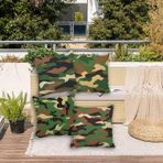 Su geçirmez 60 x 60 cm Geometri Yastık Kılıfları 4'lü Set - Dış Mekan Veranda Bahçe Kanepe ve Sandalye için Çift Taraflı Baskılı Dekoratif Keten Yastık Kılıfları - Retro PX-441 Tasarım