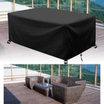 Su geçirmez Açık Bahçe Kanepe Örtüsü 40x40x40cm Ağır Hizmet Siyah Oxford Kumaş 420D Veranda Rattan Mobilya Kapağı Yakın Askıları ve İpli
