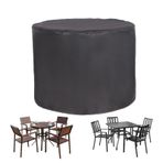 Su geçirmez açık yuvarlak masa ve sandalyeler kapak 160x85cm ağır bahçe mobilyaları koruma veranda masa örtüsü hava koşullarına dayanıklı dış mekan mobilyası kapakları