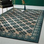 Su geçirmez Bahçe Halısı Yeşil Dikdörtgen İç/Dış Mekan Halı Kaymaz Yolluk Koridor için Kirlenme Önleyici Koltuk Minderi Mükemmel Oturma Odası Paspası 120x160 CM