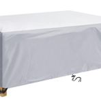 Su geçirmez bahçe masa örtüsü 190x140x70cm gümüş 600D Oxford açık mobilya örtüsü Rattan sandalye UV Anti ve rüzgar geçirmez mobilya örtüsü bahçe için