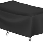 Su geçirmez bahçe mobilyası kapakları 245x205x90cm ağır 600D Oxford Polyester rüzgar geçirmez ve Anti-UV dikdörtgen masa ve sandalye veranda örtüsü Rattan kanepe koruma