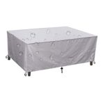 Su geçirmez bahçe mobilyası kapakları kare veranda masa büyük 600D Oxford kumaş açık masa örtüsü 225x116x82cm