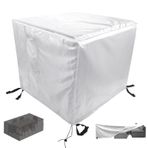 Su geçirmez bahçe mobilyası örtüsü 155x95x68cm rüzgar geçirmez ve anti-UV koruma Rattan kanepe sandalyeler ve masalar için dayanıklı gümüş açık kapak