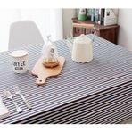Su geçirmez çizgili masa örtüsü sehpa dikdörtgen küçük masa örtüsü leke dayanıklı mavi dekoratif masa koruma örtüsü 60x60 cm