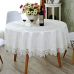 Su Geçirmez Dantel Masa Örtüsü Beyaz Yıkanabilir Dekoratif Kılıf Yemek Masası Sehpası için 140x200 cm Ev Dekoru ve Zarif Etkinlikler için Mükemmel