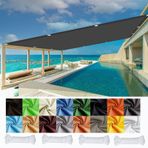 Su geçirmez dikdörtgen gölgelik 1 x 1,2 m UV koruması, %98 güneş tentesi, gölgelik, polyester kumaş, balkon, veranda, bahçe, avlu için, beyaz