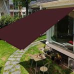 Su geçirmez dikdörtgen güneş tentesi 3,5 x 5 m - Ultraviyole önleyici dış mekan gölgeliği, bahçe, sera ve çiçek bitkileri için - 4 halatla dayanıklı - Veranda ve havuz alanları için ideal