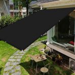 Su geçirmez Dikdörtgen Güneşlik Yelken 8 x 10 m - %98 UV Blokajı 4 Halatlı Dış Mekan Gölgelik Kumaş, Sera ve Çiçek Bitkileri için Dayanıklı Gölge Çözümü, Siyah