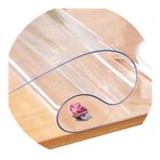Su geçirmez Dikdörtgen PVC Masa Örtüsü Koruyucu Yumuşak Cam Isıya Dayanıklı Kaymaz Mutfak ve Çay Masası için İdeal 2 mm Kalınlık 60x120 cm Boyut Dayanıklı ve Temizlemesi Kolay