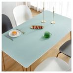 Su geçirmez Dikdörtgen ve Kare Masa Paspasları Lekeye Dayanıklı Isıya Dayanıklı Yemek ve Mutfak için Yıkanabilir PU Deri İç Mekan/Dış Mekan Pro (60x100 cm Açık Yeşil)