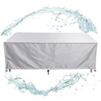 Su geçirmez dış mekan mobilyası kılıfları, 230 x 210 x 100 cm, ağır hizmet tipi 420D veranda masa örtüsü, bölümlü kanepe takımı, bahçe yemek masası sandalyeleri için, balkon alanı için hava