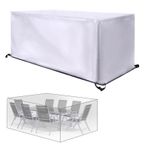 Su geçirmez dış mekan veranda mobilya örtüsü masa ve sandalyeler için set 280x210x90cm ağır hizmet 600D Oxford Polyester rüzgar geçirmez Anti UV yırtılmaz bahçe koruması için ideal
