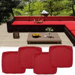 Su geçirmez dış mekan yastık kılıfları, veranda mobilyaları için, 4'lü set, iç ve dış mekan kullanımı için çıkarılabilir fermuarlı yastık kılıfları, 2,55x45x10 cm, bahçe kanepe aksesuarları