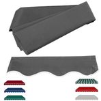 Su Geçirmez Geri Çekilebilir Veranda Tente Kumaş Yedek Dış Mekan Gölgelik Üst Örtü Avlu Dükkanı ve Balkon için Gri Güneşlik Barınağı (10x8ft / 3x2,4 m)