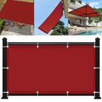 Su geçirmez güneş tentesi, 4 x 5 m - Veranda, bahçe ve sera için %98 UV koruması - Ücretsiz Halatlar Dahildir - Çiçekler ve Bitkiler için Yağmur Önleyici Kumaş, Kırmızı