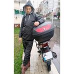 Su Geçirmez Hafif Kurye Yağmurluğu Pantalon Mont Elbise Üzerine Giyilen Alt Üst Motorcu Yağmurluk - 2