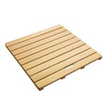 Su geçirmez kaymaz bambu duş paspası - mutfak, banyo, küvet, tuvalet ve evcil hayvan için doğal ahşap banyo paspası - 60 x 90 cm kaymaz tasarım