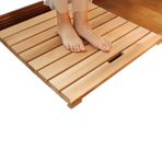 Su geçirmez, kaymaz duş paspası, masif bambudan, doğal ahşap banyo paspası, kaymaz ayaklı, mutfak, yatak odası, küvet, tuvalet, paspas ve evcil hayvan paspası için, A-40 x 4