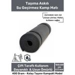 Su Geçirmez Konfor Modeli Taşıma Askılı Çift Taraflı Kamp Zemin Çadır Uyku Matı Siyah Yer Minderi - Çok Renkli