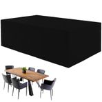 Su geçirmez Oxford Kumaş Veranda Masa Örtüsü 170x94x70cm Yırtılmaya Dayanıklı Rüzgar Geçirmez Dış Mekan Mobilya Koruyucuları Bahçe Toz Geçirmez ve Dayanıklı Koruma