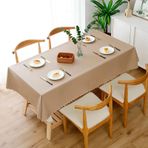 Su geçirmez PVC Masa Örtüsü 90 x 90 cm - Mutfak, Piknik, İç ve Dış Mekan Kullanımı için Silinebilir Masa Örtüsü - Kolay Temizlik için Açık Kahve Koruma Pedi