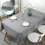 Su geçirmez PVC Silinebilir Masa Örtüsü, Restoran, Mutfak ve Piknik için, Büyük Dikdörtgen Masa Koruyucu, Yıkanabilir ve Lekeye Dayanıklı Açık Kahve Grisi 140x300 cm