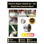 Su Geçirmez Sızdırmaz Alev Geciktirici Dayanıklı Alüminyum Tamir Bandı Sakız Çamur Bant 48mmx2mt