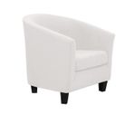 Su geçirmez süet kulüp sandalyesi Slipcover streç koltuk varil sandalye örtüsü elastik alt beyaz oturma odası ve yatak odası için