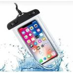 Su Geçirmez Telefon Kılıfı - Uyumluluk, Dokunmatik Şeffaf Ekran, Deniz Havuz Kullanımına Uygun Boyun Askılı Kılıf - Siyah