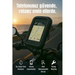 Su Geçirmez Telefon Tutucu Bisiklet & Motosiklet 6.7 İnç Uyumlu, Dokunmatik Ekran, Kolay Montaj