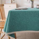 Su geçirmez ve Isıya Dayanıklı Masa Örtüsü 60x120 cm Dikdörtgen Pamuk ve Keten Masa Örtüsü, Toz Karşıtı Yıkanabilir Mutfak Yemek Masası için Masa Örtüsü