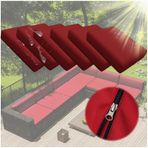 Su Geçirmez Yastık Kılıfı 6'lı Set Kanepe Sandalyesi Bahçe Balkon Oturma Odası için - Kırmızı Şarap 60x60 cm - Dayanıklı Dış Mekan/İç Mekan Kırlent Kılıfları